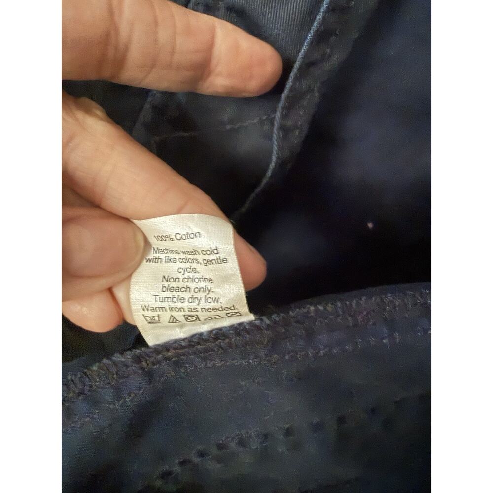 J Crew Unisex Hooded Zip Jacket Military Field Cargo Jacket Sz Med Navy Blue EUC - Picture 6 of 8